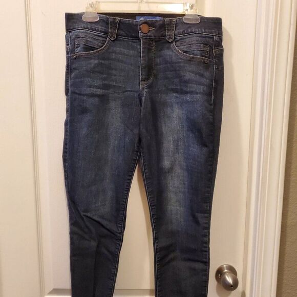 Democracy "Ab"solution Dark Wash Butt Flattering Stretchy skinny Jeans 10 - Picture 1 of 8